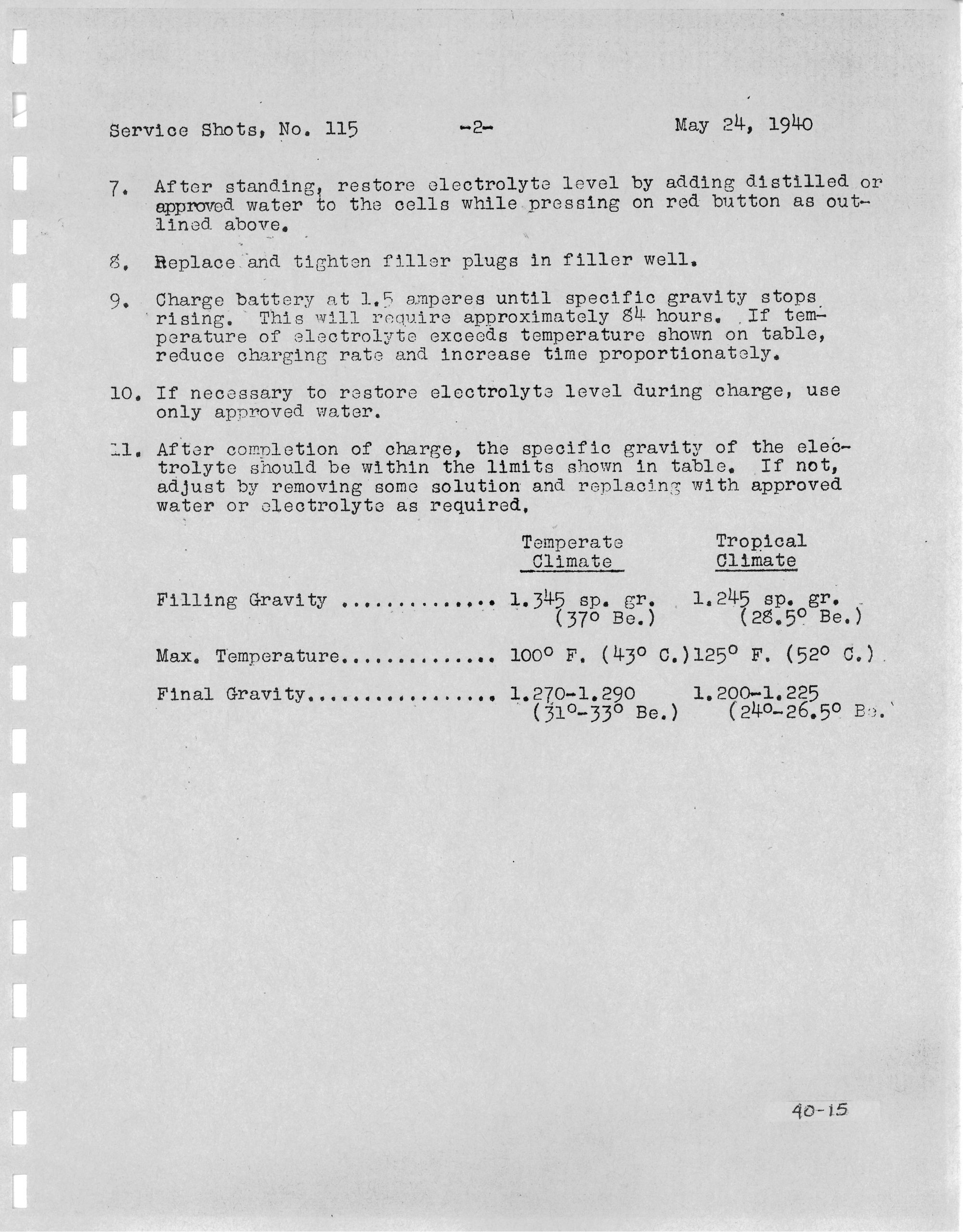 115 - Care Of Unfilled Or Dry Batteries - Vintage Indian Motorcycle Parts &Amp; Accessories